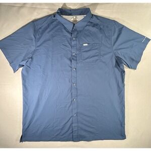 Columbia PFG Omni Shade short sleeve blue shirt Shirt men's 2X